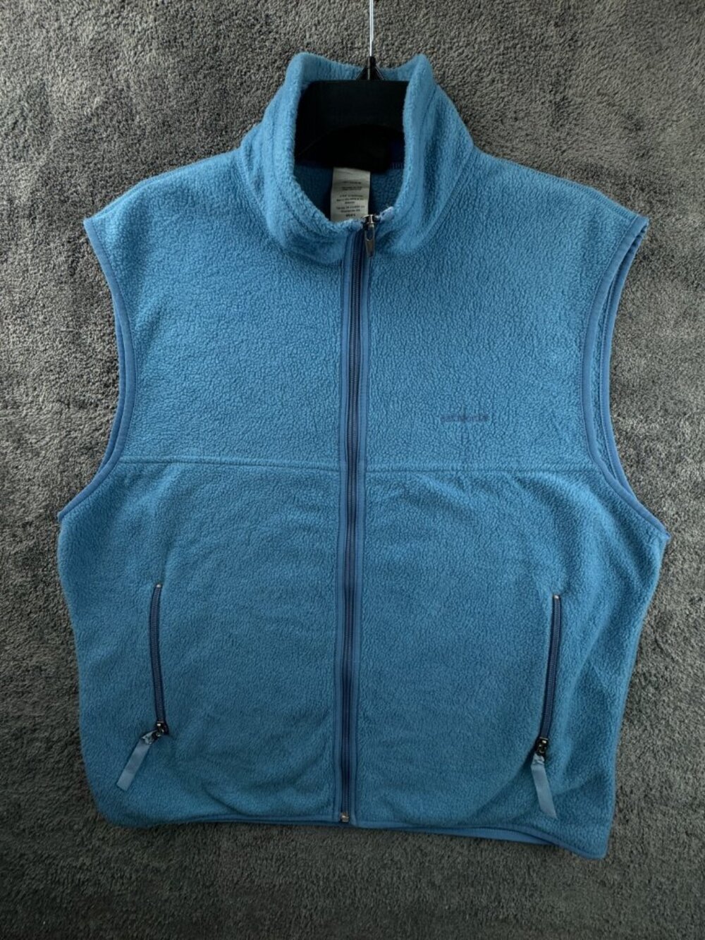Patagonia Men Synchilla Vest Size Large Blue Fleece Hiking Outdoors Full Zip